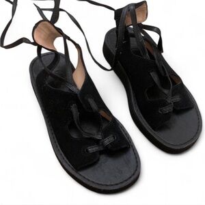 J.Crew Black Lace-Up Women’s Sandals